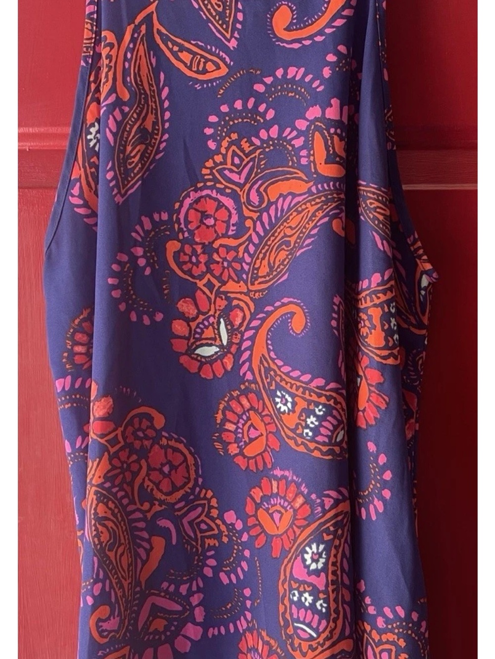 Everly Navy Paisley Print Camisole with Pink & Orange Accents